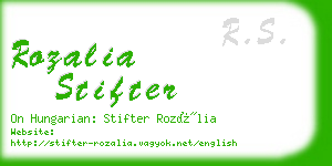 rozalia stifter business card